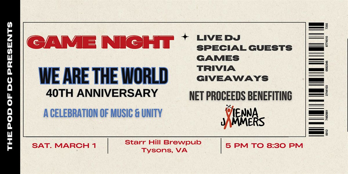 The Pod of DC Presents Game Night: Celebrating Music & Unity