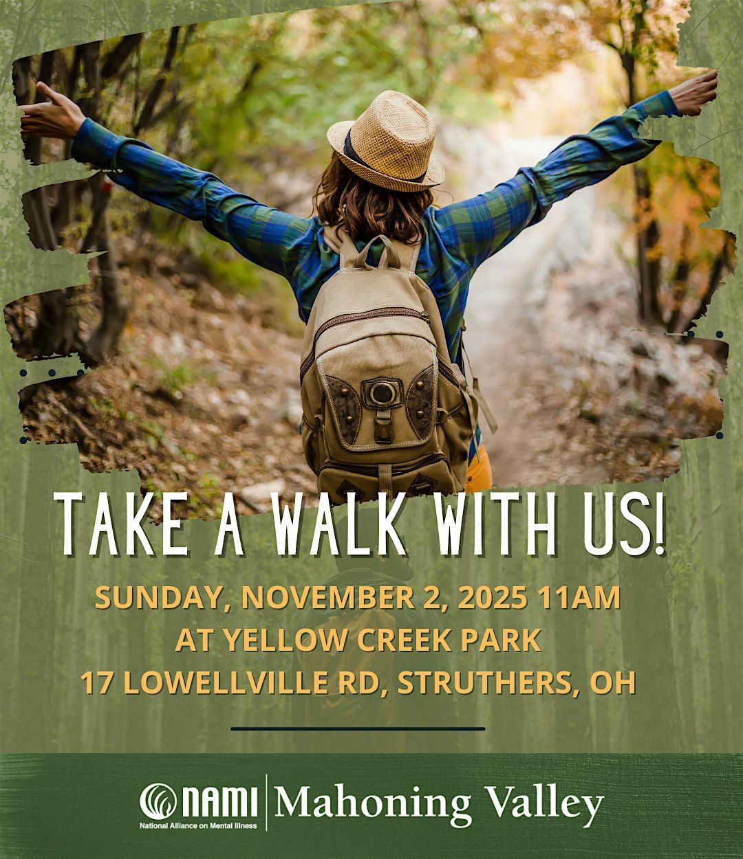 FREE Wellness Walk at Yellow Creek Park with NAMI Mahoning Valley