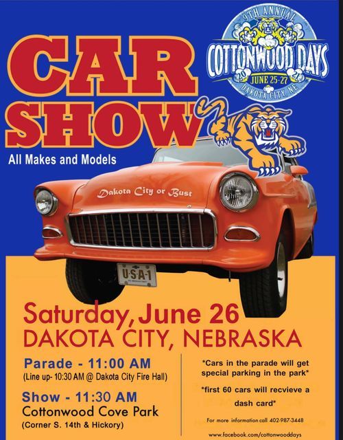 Cottonwood Days Car Show, Cottonwood Days, Dakota City, 26 June 2021