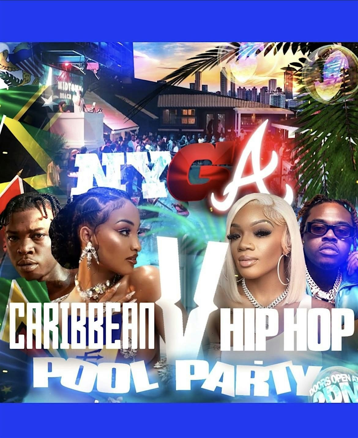 HIP HOP VS CARIBBEAN POOL PARTY   SATURDAY AUGUST 30TH @ BAMBOO