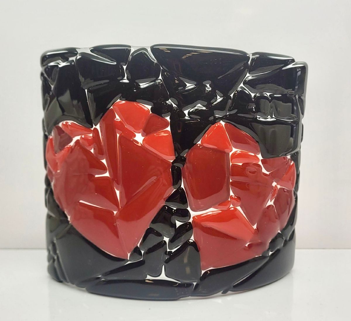 Heart Squared Fused Glass