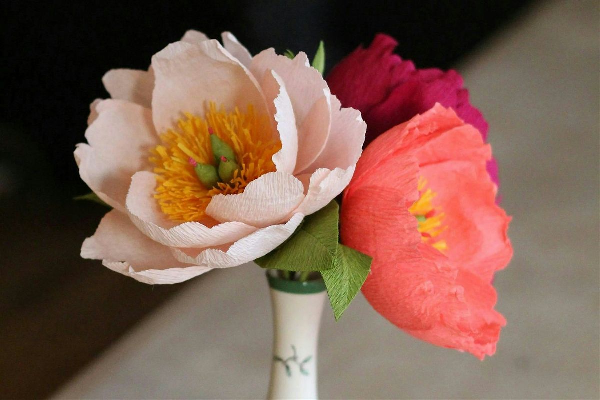 Petals & Pours: Paper Flower Workshop with Botanical Sips