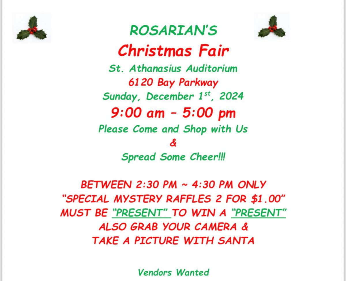 St Athanasius Christmas Fair 