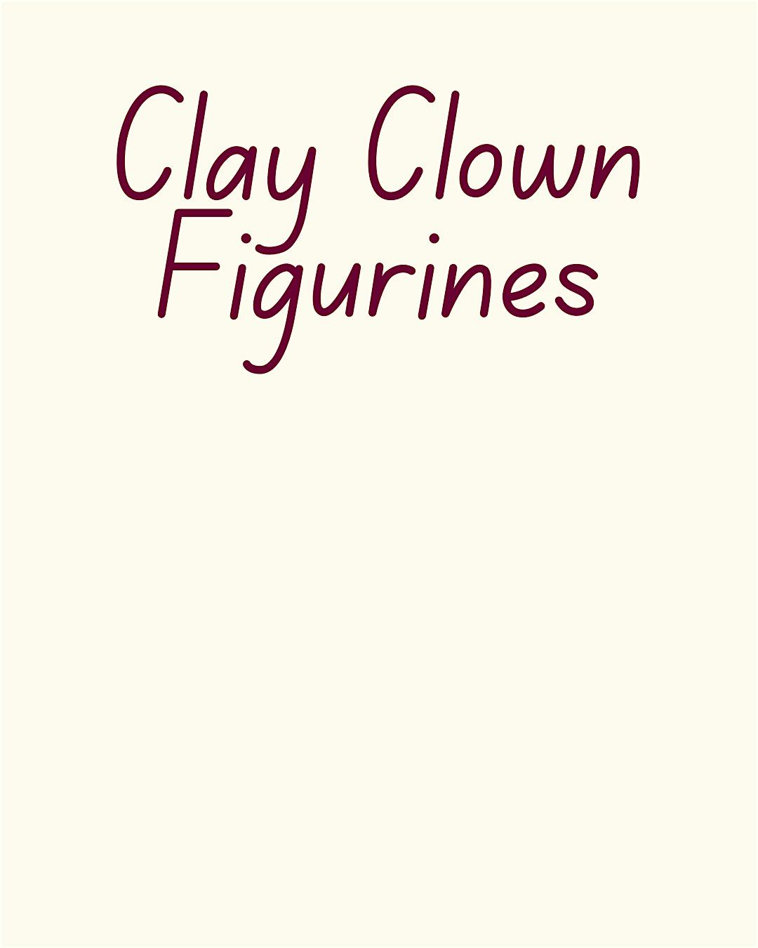 Clay Clown Figurines