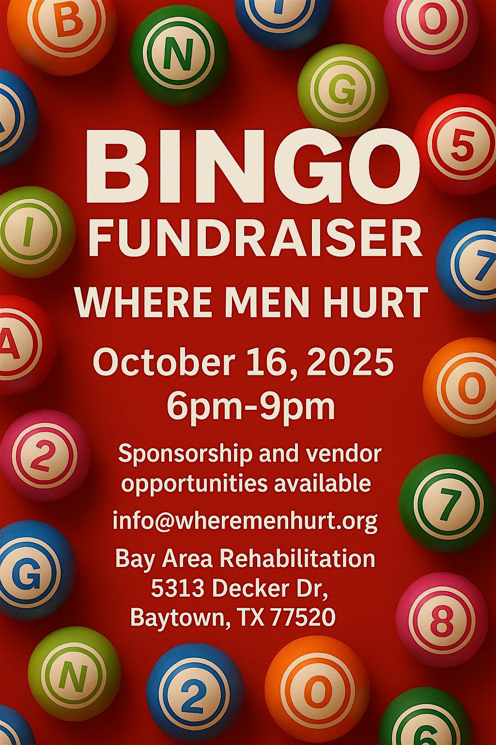 Where Men Hurt Bingo Fundraiser