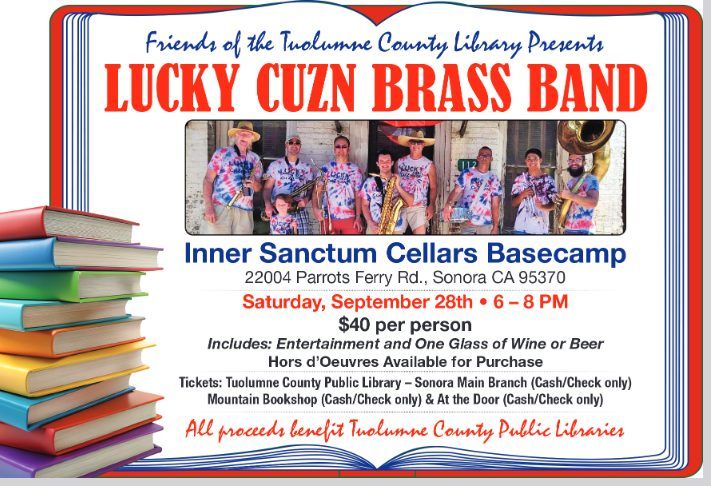 Friends of Tuolumne County Library presents Lucky CuZn Brass Band at Inner Sanctum