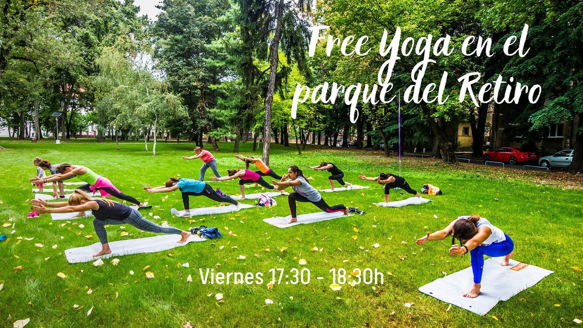 Yoga en parque del Retiro