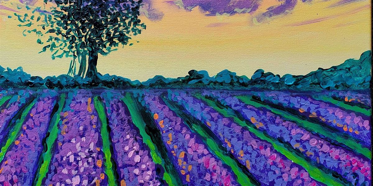 Lavender Field at Sunset - Paint and Sip by Classpop!\u2122