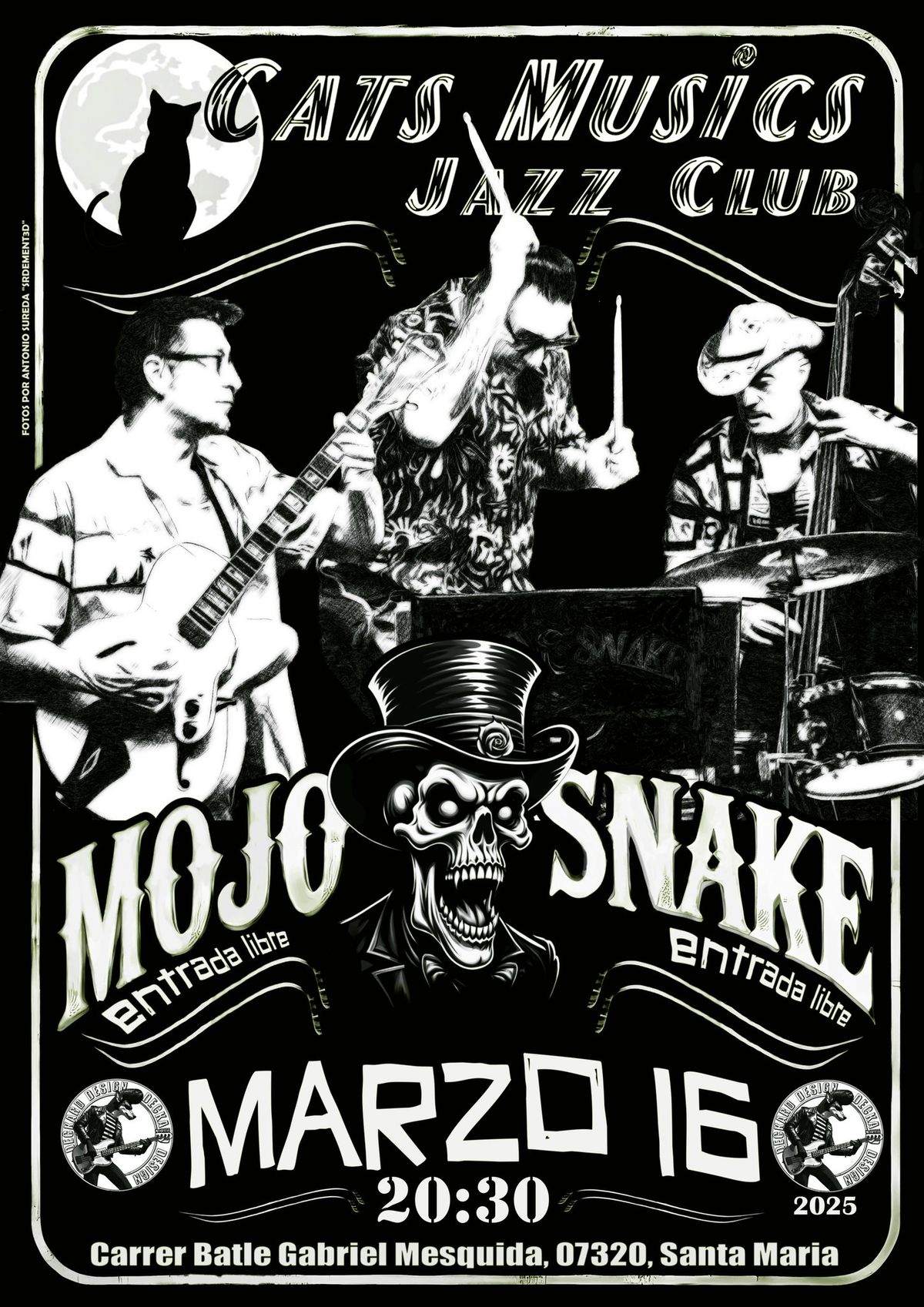 Mojo Snake en riguros\u00edsimo directo en Cats Musics