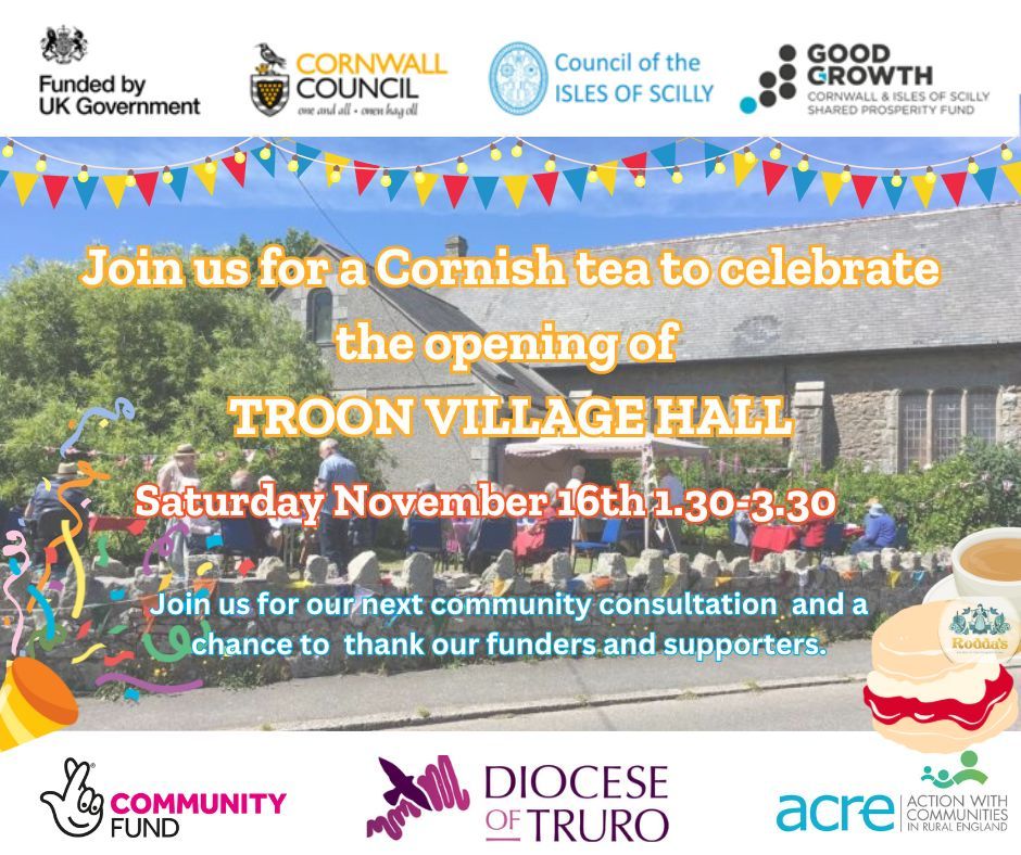 Hall reopening party - a Cornish Tea