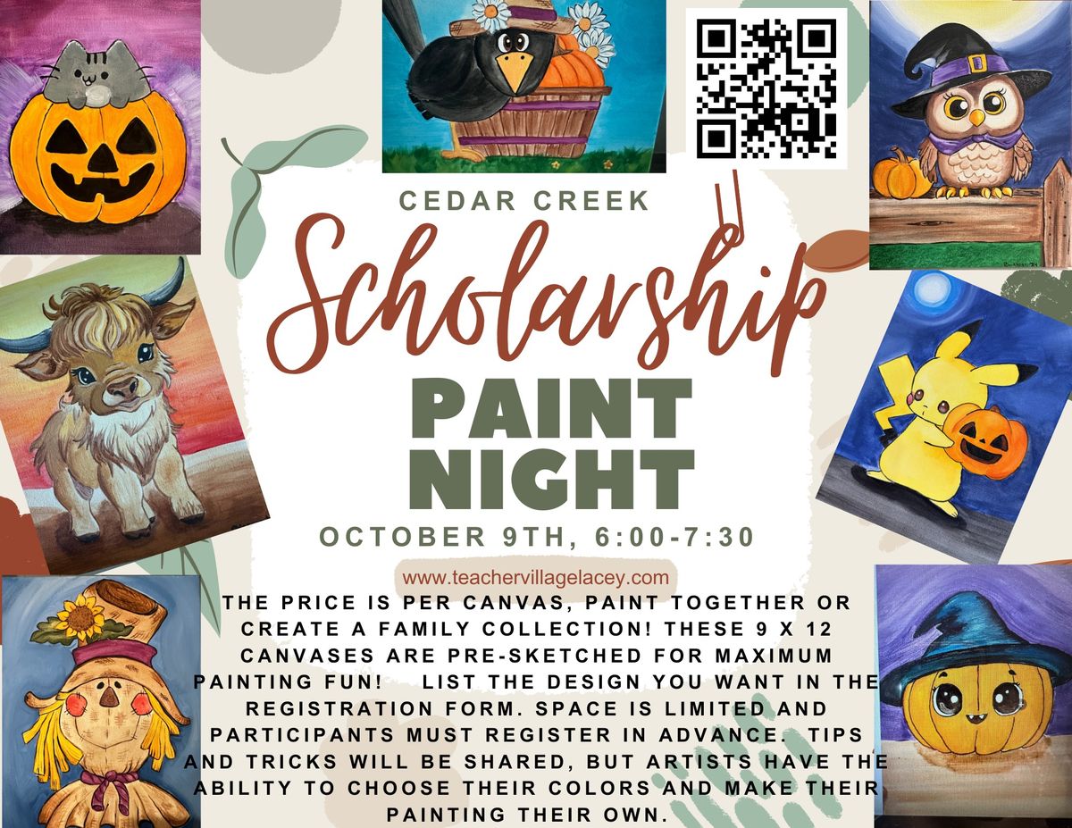 Cedar Creek Fall Scholarship Paint Night