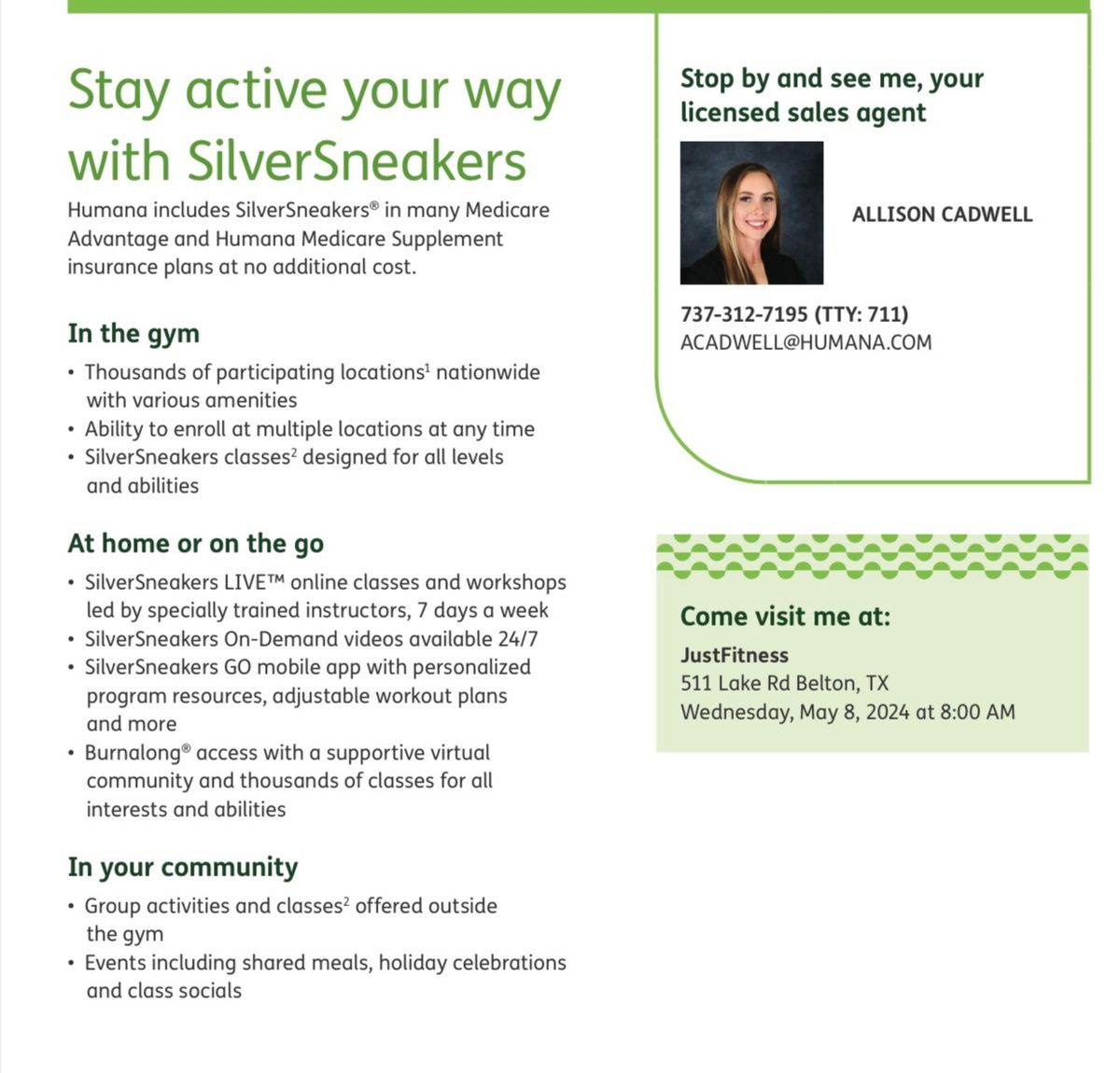Silver Sneakers Learn and Go! 
