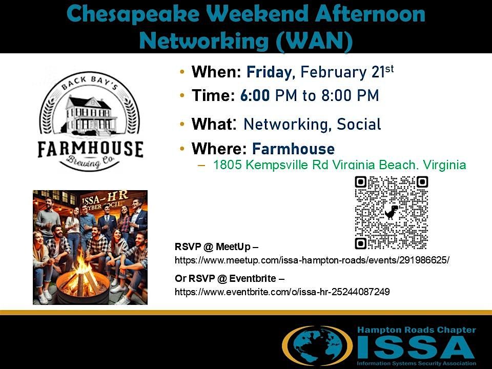 Chesapeake Weekend Afternoon Networking (WAN)