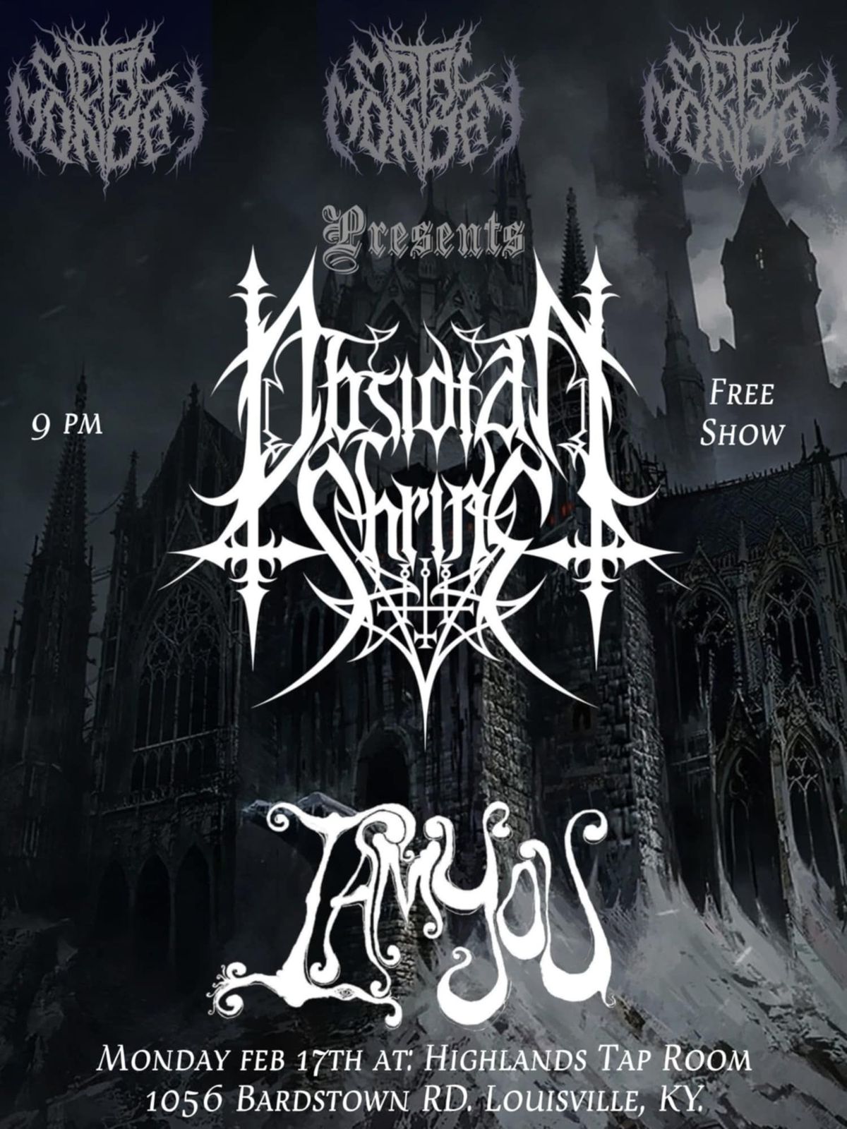 Metal Monday w\/ Obsidian Shrine & Iamyou