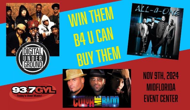 All For One, Color Me Badd & Digital Underground Live