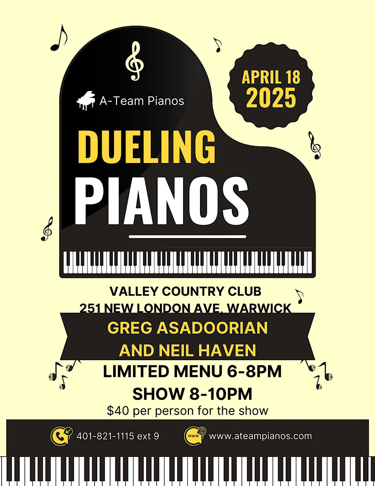 Dueling Pianos at Valley Country Club