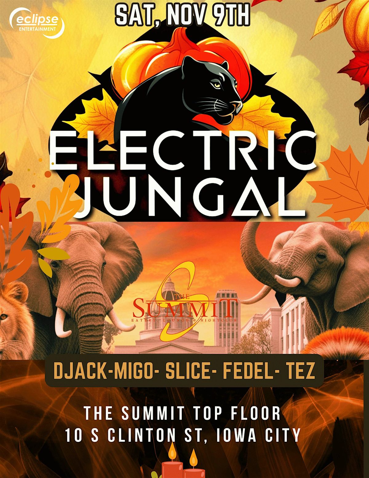 ELECTRIC JUNGAL, SAT NOV 9TH