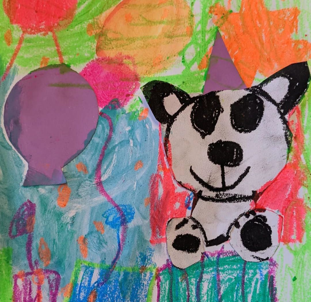 Making Art with Littles (Baby-4yrs) Week 3: Neon Party Panda