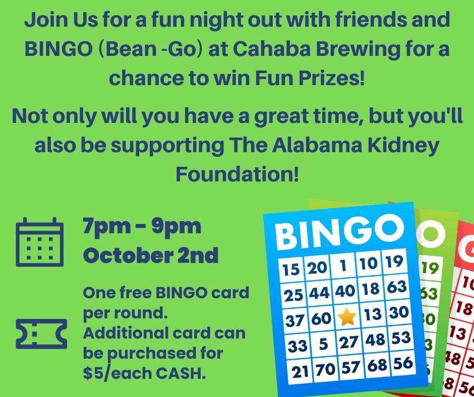 BINGO Fundraiser @ Cahaba Brewing Company