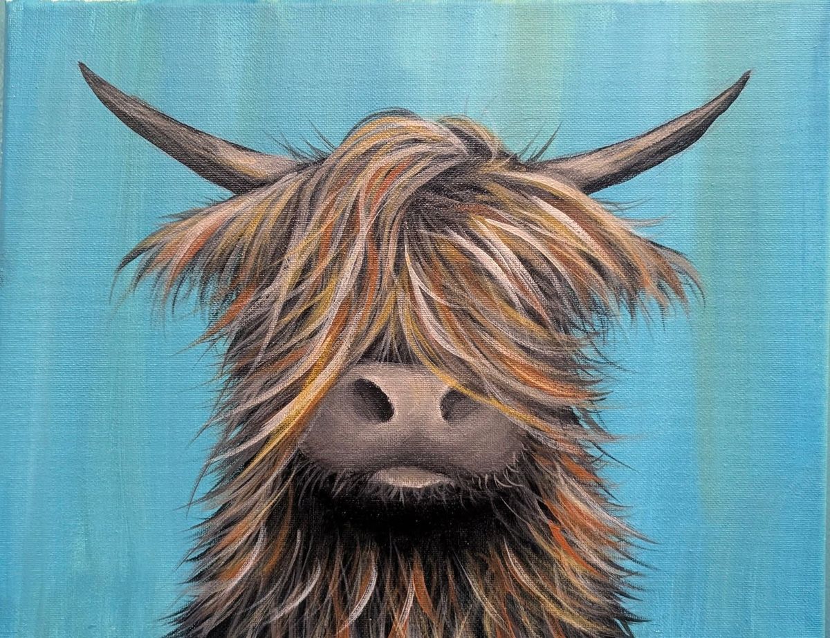 Highlander Cow Paint and Sip #2