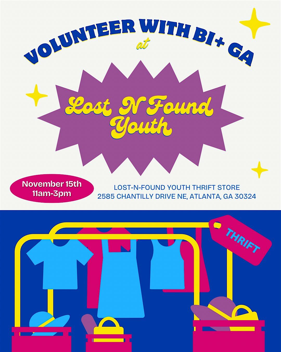 Volunteer with Bi+ GA at Lost-N-Found Youth