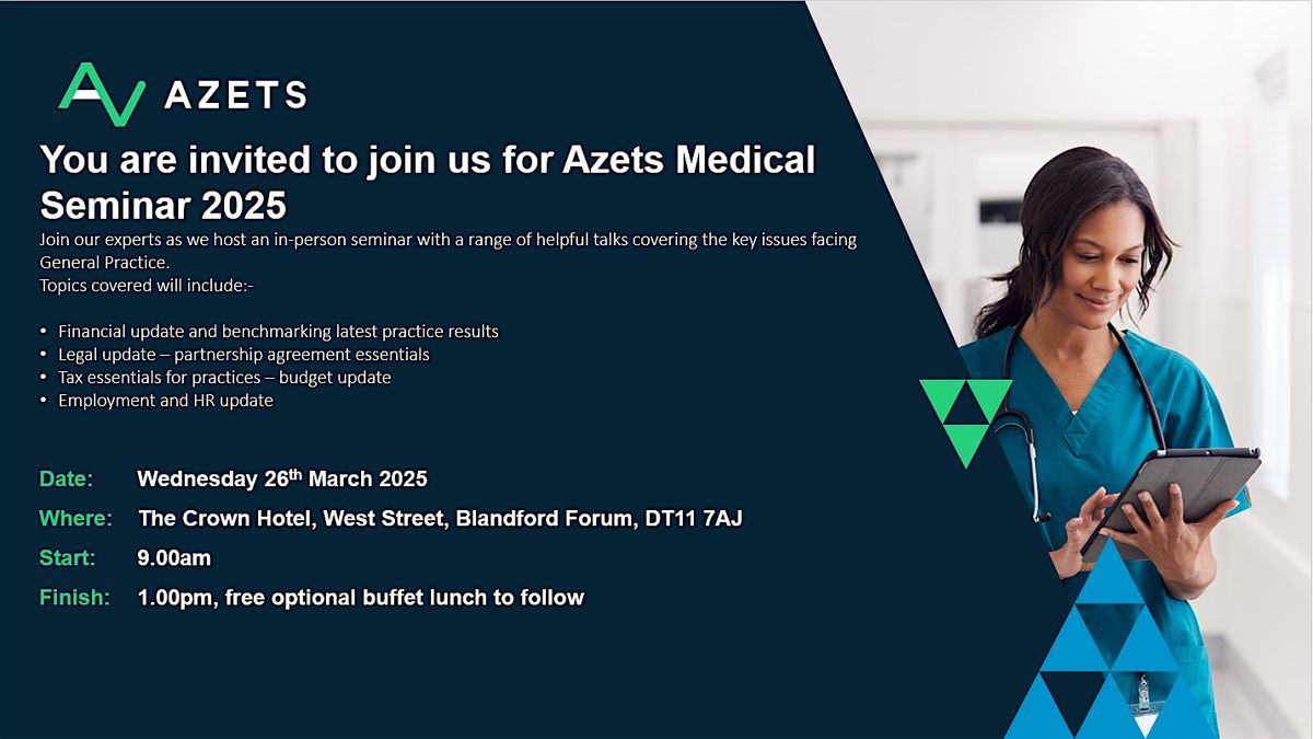 Azets  Medical Seminar | Blandford Forum