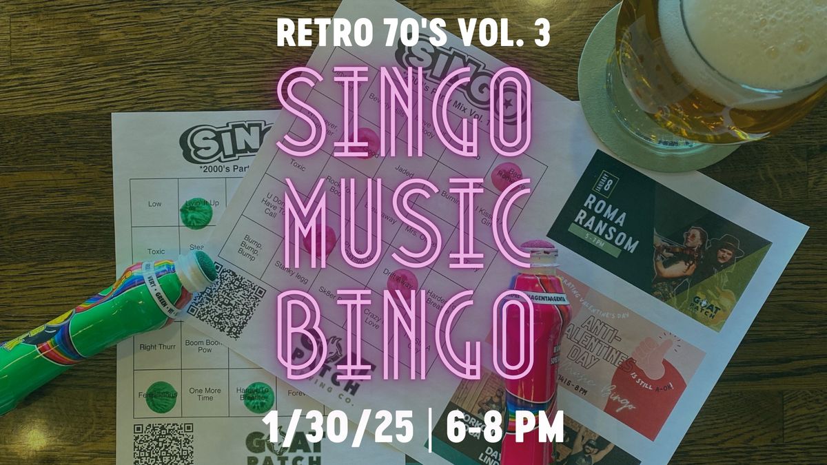 Singo Music Bingo: Retro 70's Vol. 3