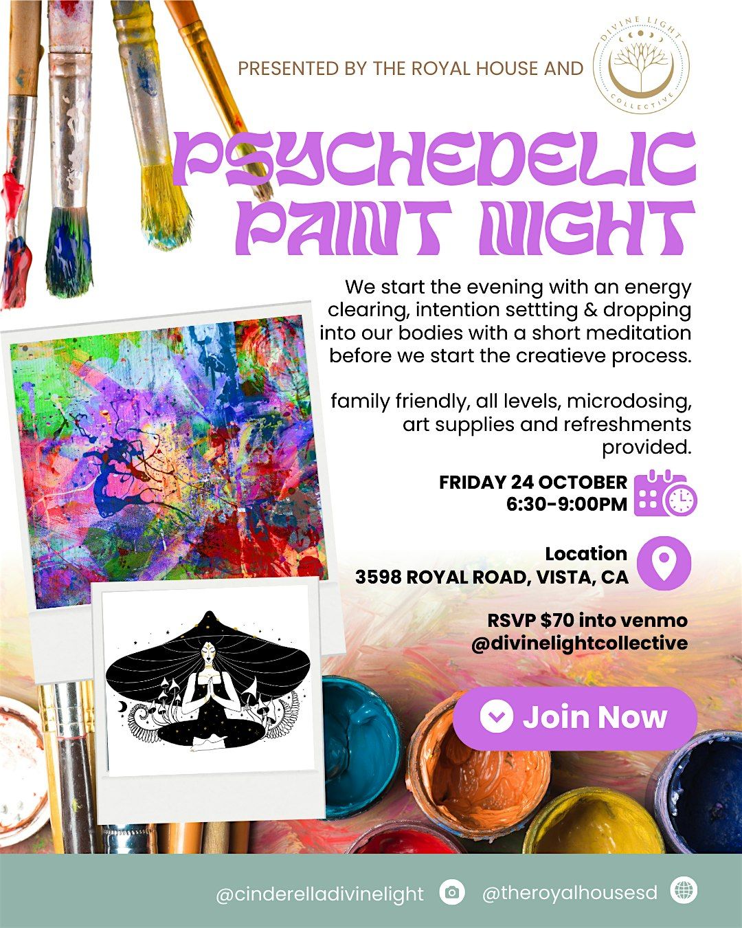 Psychedelic Paint Night: Creative, Therapeutic & Fun!