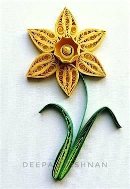 Virtual: Daffodil - Paper Quilling