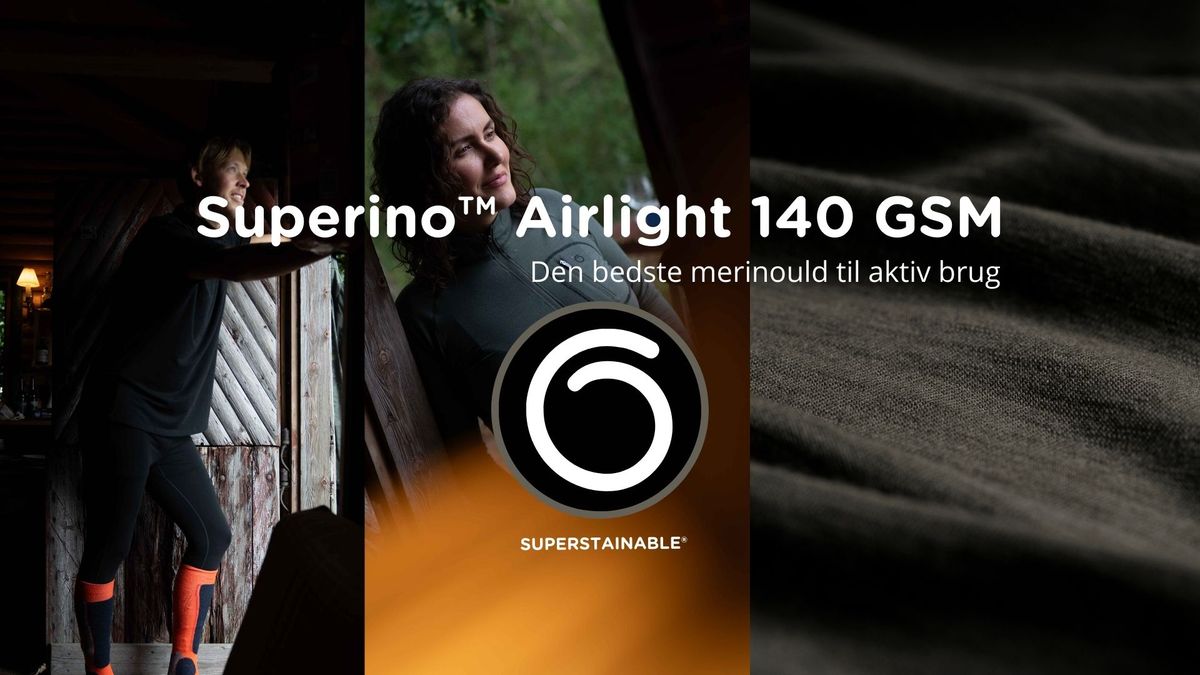 Lancering: Superino\u2122 Airlight 140 GSM Merinoulds basislag