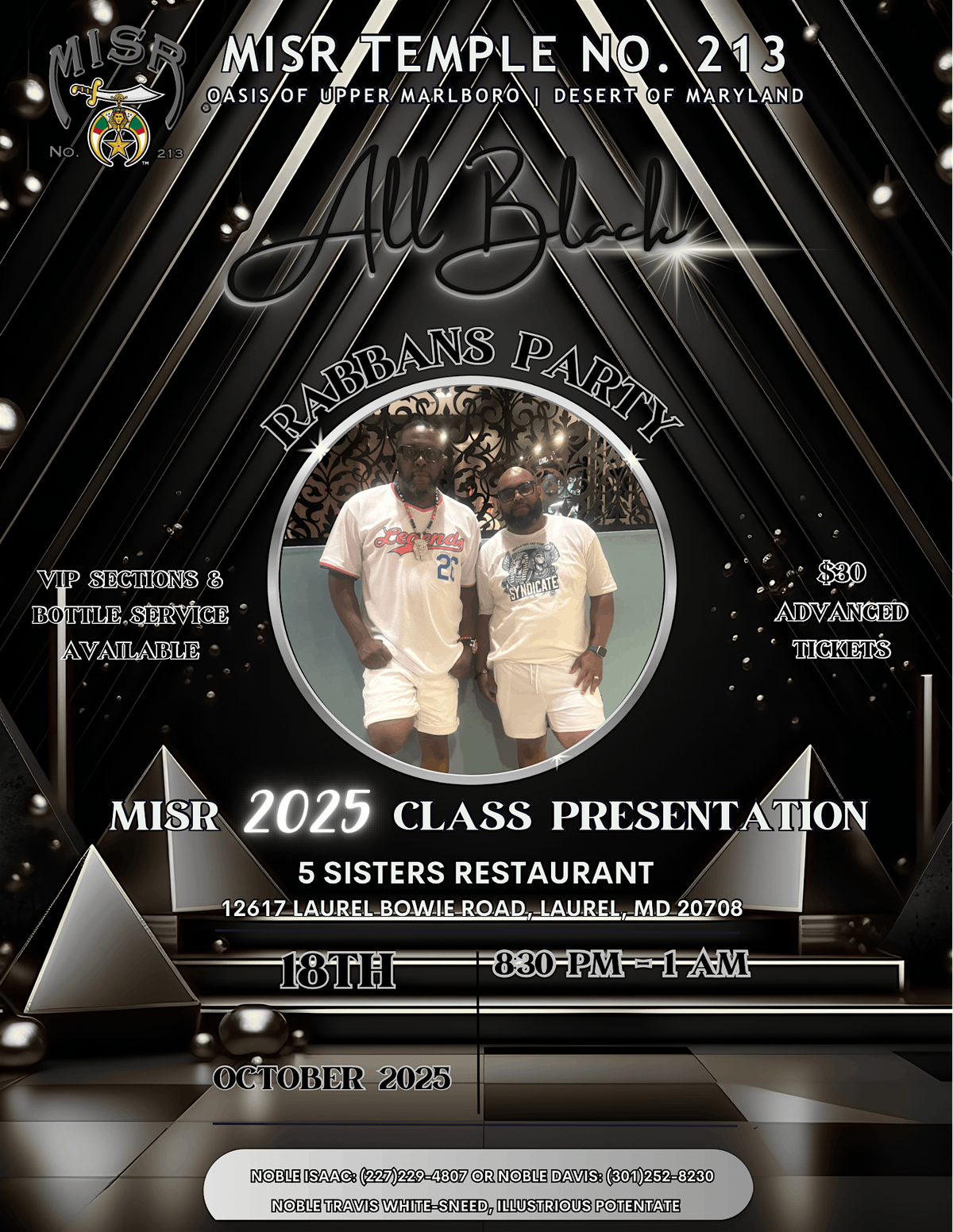 MISR Temple #213 - All Black - Rabban's Party