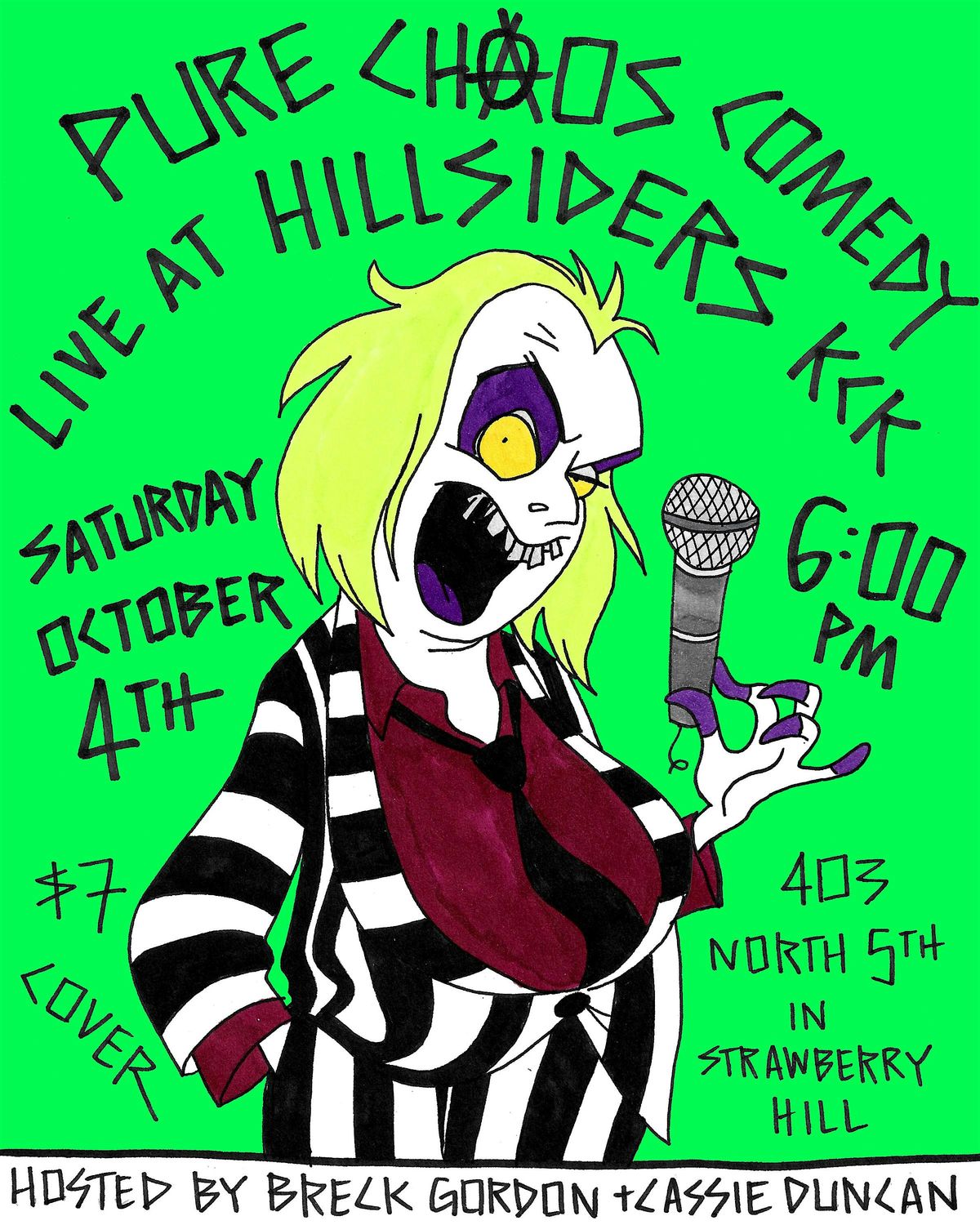 Pure Chaos Comedy at Hillsiders KCK