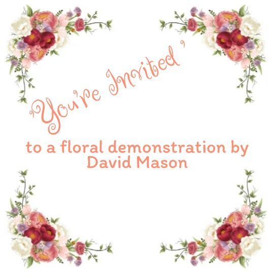 April demonstration  - 'You're Invited 'by David Mason of Romiley