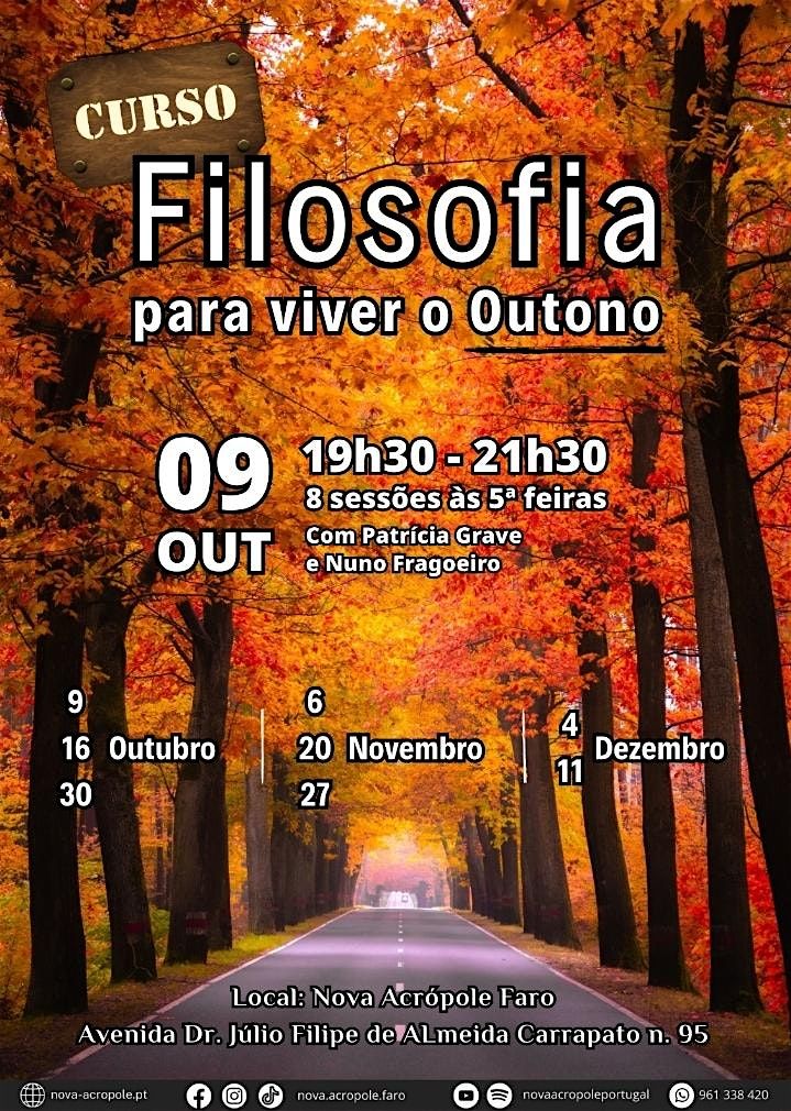 Curso Filosofia para Viver o Outono