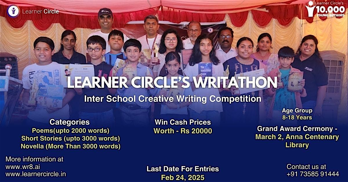 Learner Circle's WRITATHON \u2013 Chennai Edition: A Creative Writing Showdown!