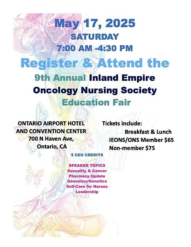 9th Annual Inland Empire Oncology Nursing Society Education Fair