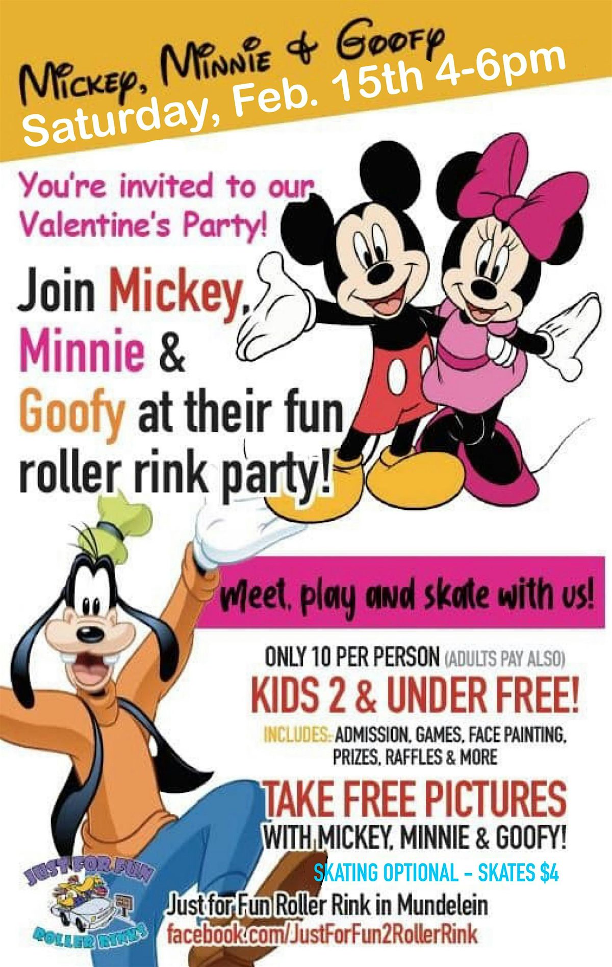 Be Our Valentine Mickey & Minnie Skate Party