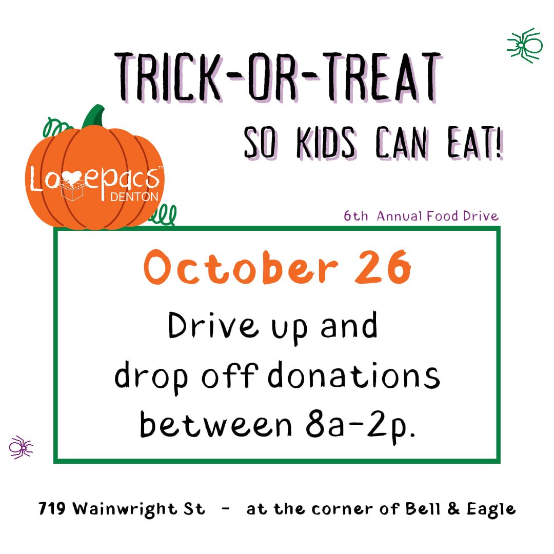 Trick or Treat City-Wide Food Drive