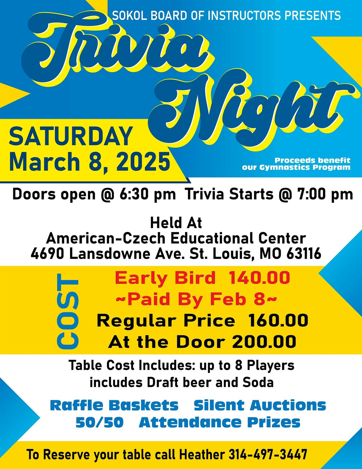 Sokol St. Louis Trivia Night 2025