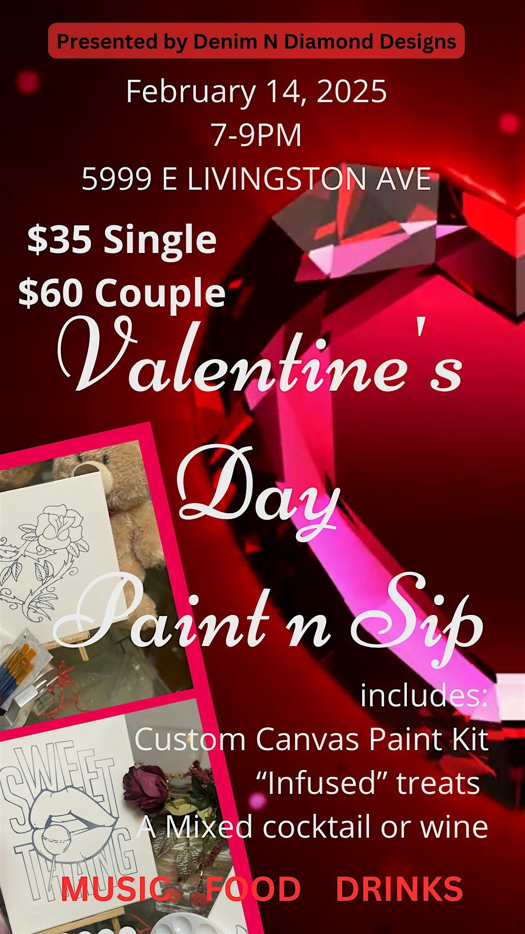 VALENTINE'S DAY PAINT N SIP