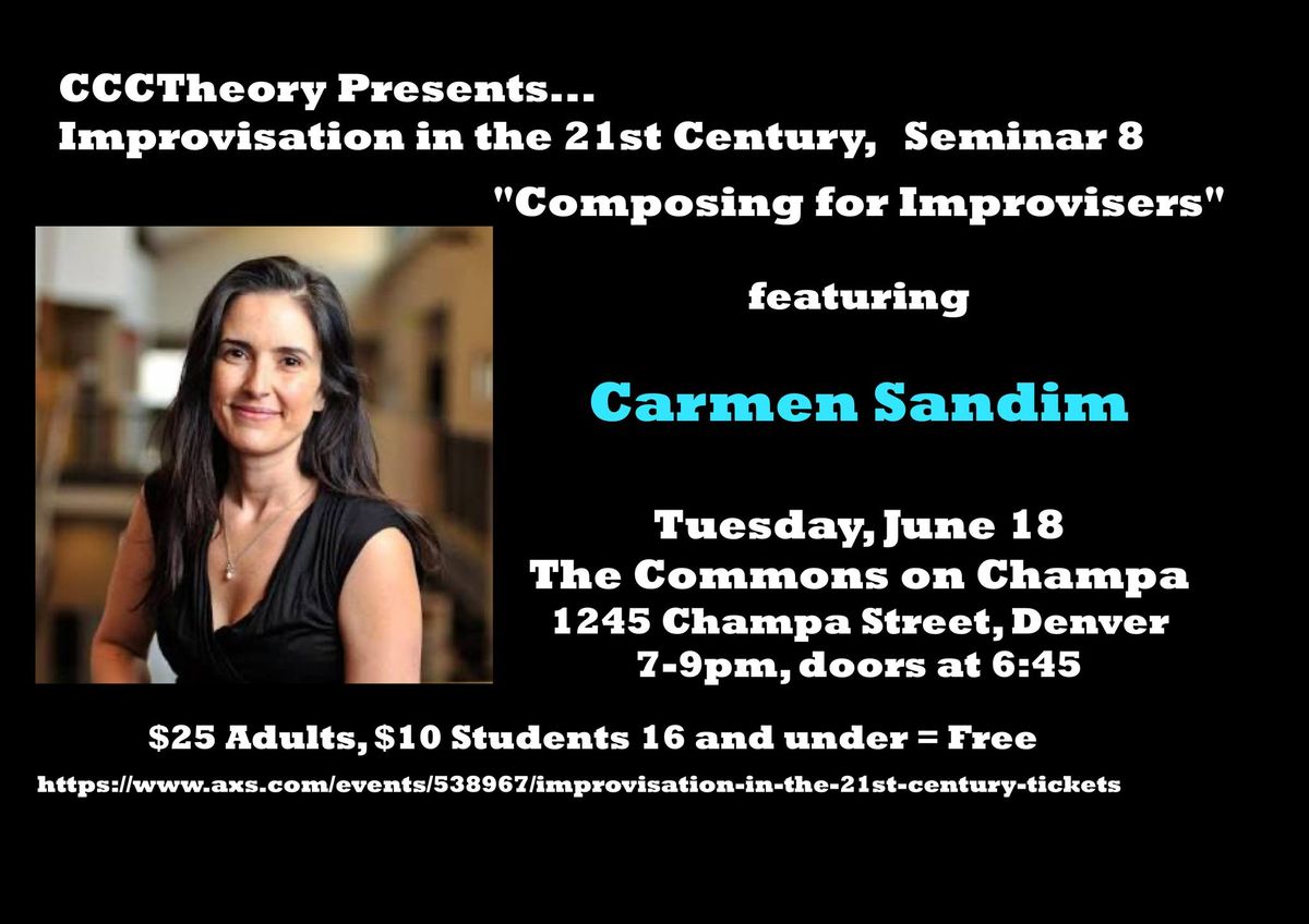 Composing for Improvisers with Carmen Sandim