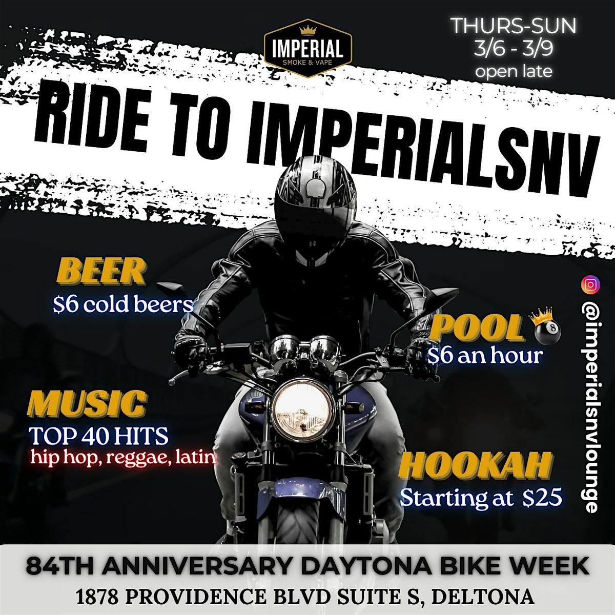 84th DAYTONA BIKE WEEK: RIDE TO IMPERIAL SNV