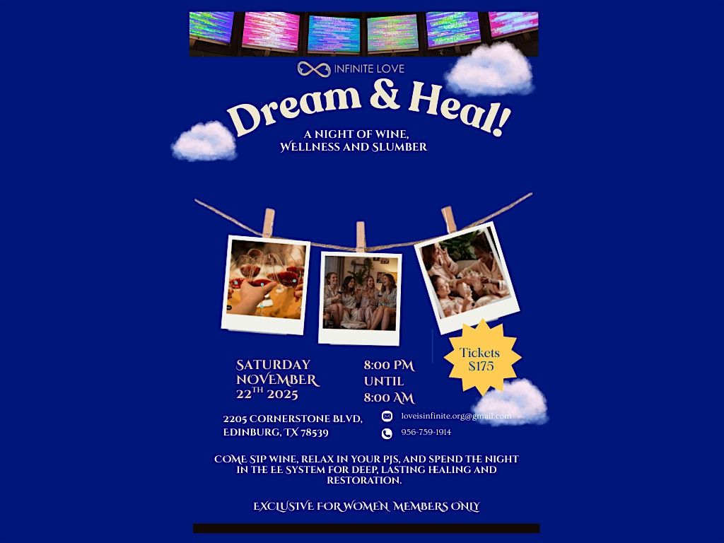 SLUMBER PARTY "Dream & Heal!" FROMN 8PM TO 8AM
