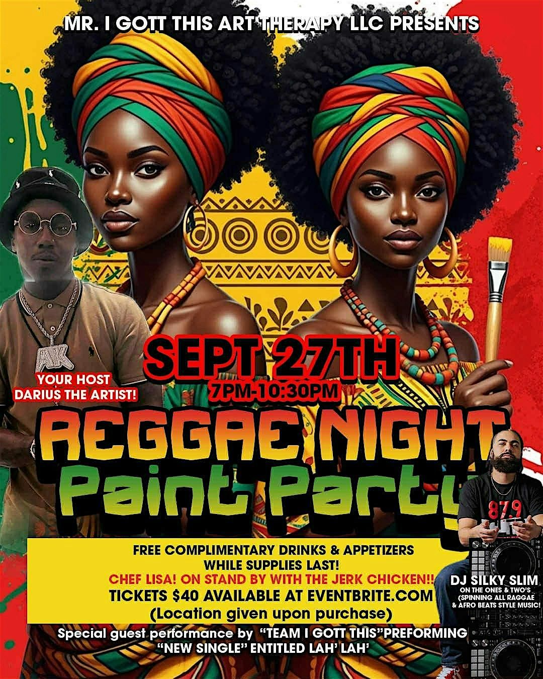 THE REGGAE NIGHT PAINT PARTY!