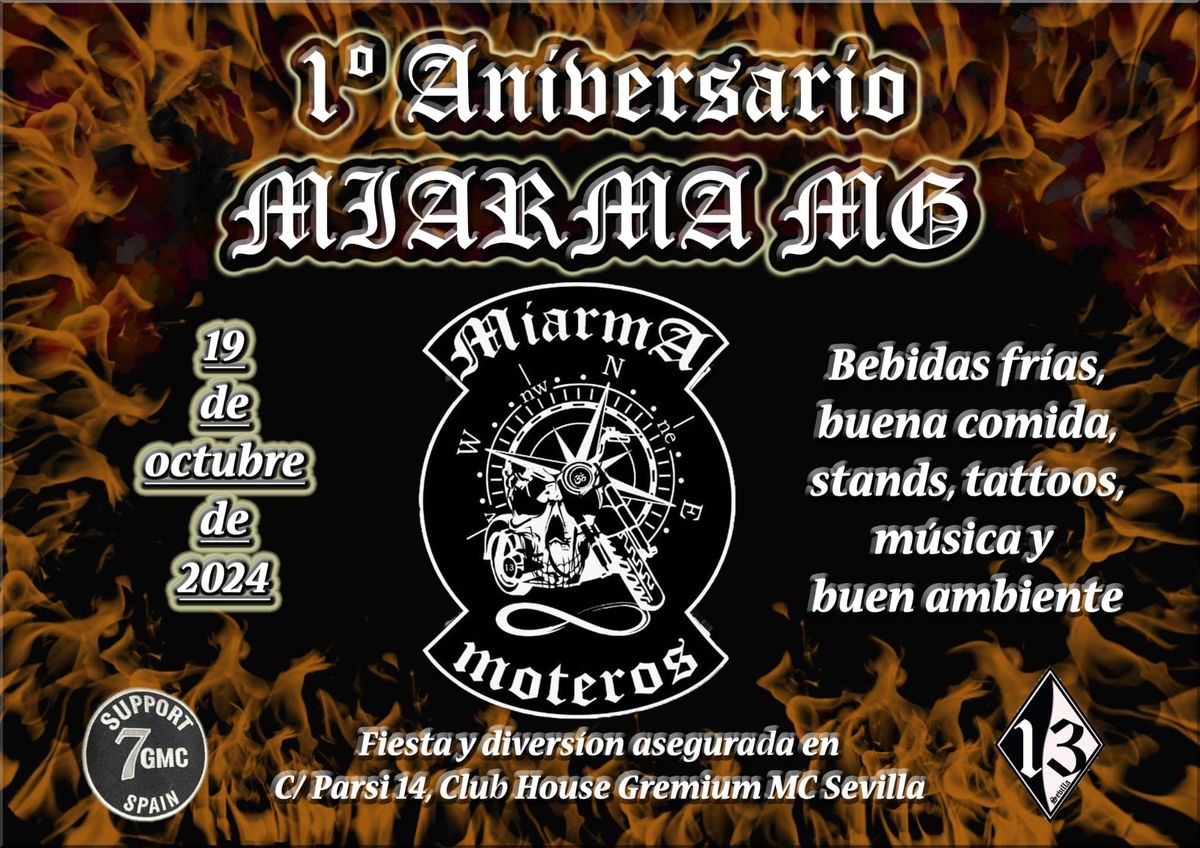 1\u00b0 Aniversario. Miarma moteros MG