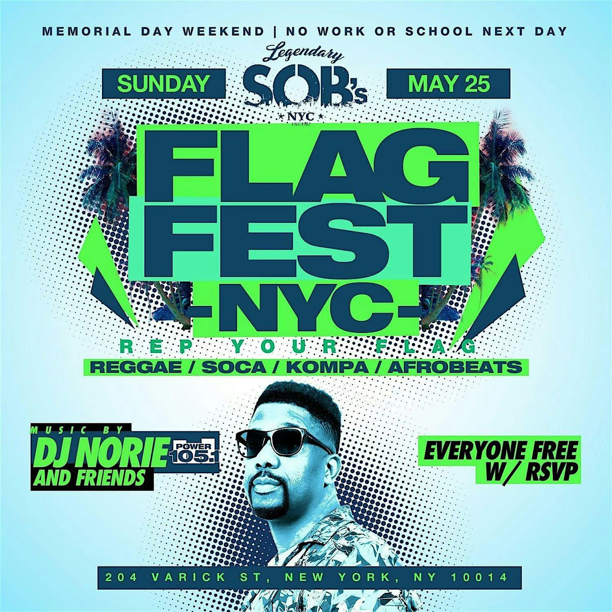 Memorial Day Weekend  FlagFest @ SOB's