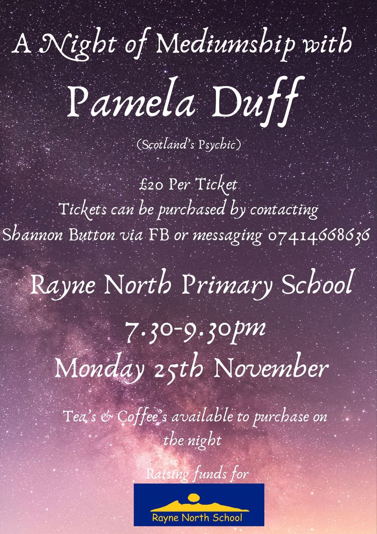 Psychic Pamela Duff Live in Rayne North