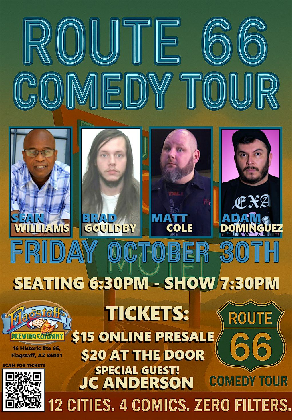Route 66 Comedy Tour \u2013 Live at Flagstaff Brewing, AZ