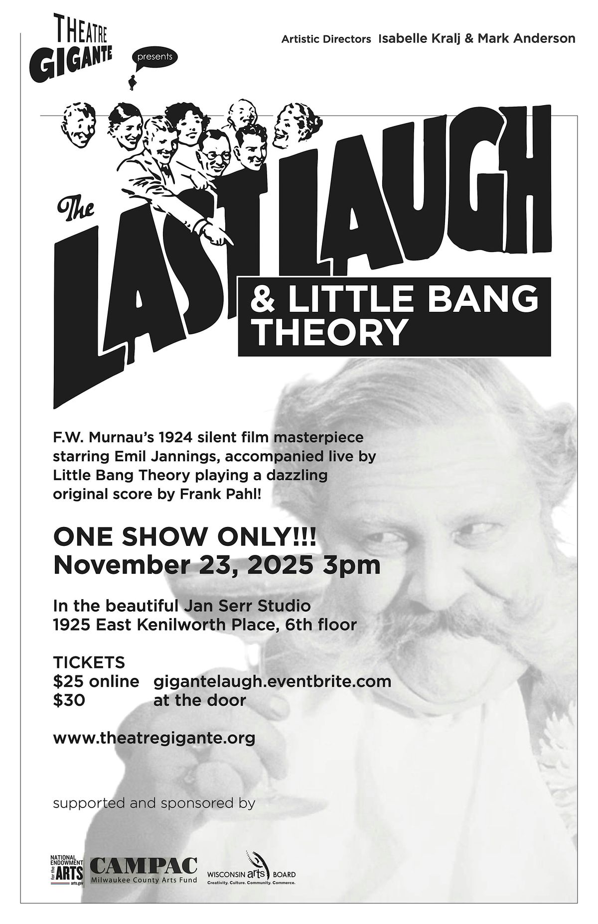 THE LAST LAUGH with live music by LITTLE BANG THEORY