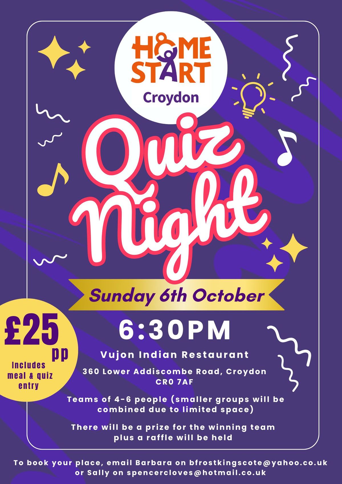 Home-Start Croydon - Quiz Night